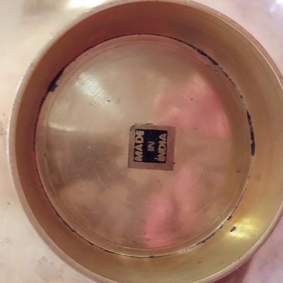 Brass Floral Decor Bowl Only,Made in India, 4in.Diameter.multicolor - Picture 4 of 4